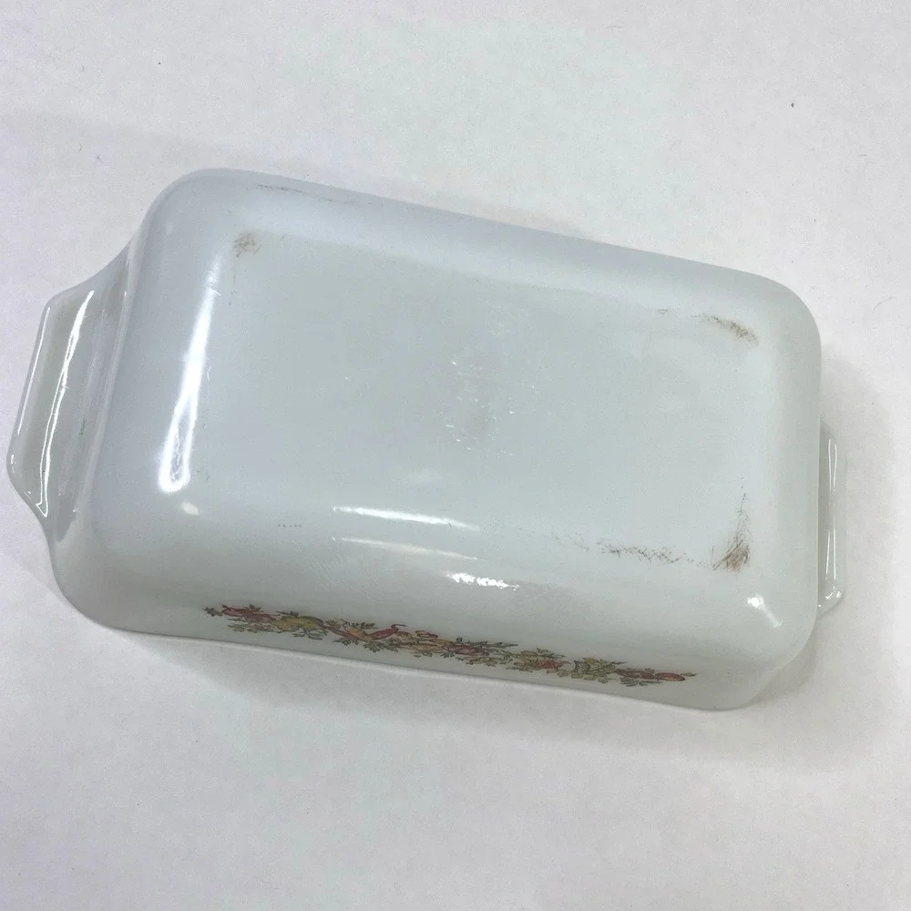 Anchor Hocking‎ Fire King Harvest Vegetable 1 Qt Loaf Pan 441 NOS USA
